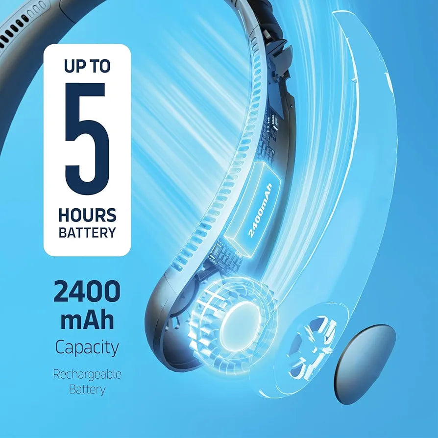 Portable Bladeless Hanging Rechargeable Neck Fan