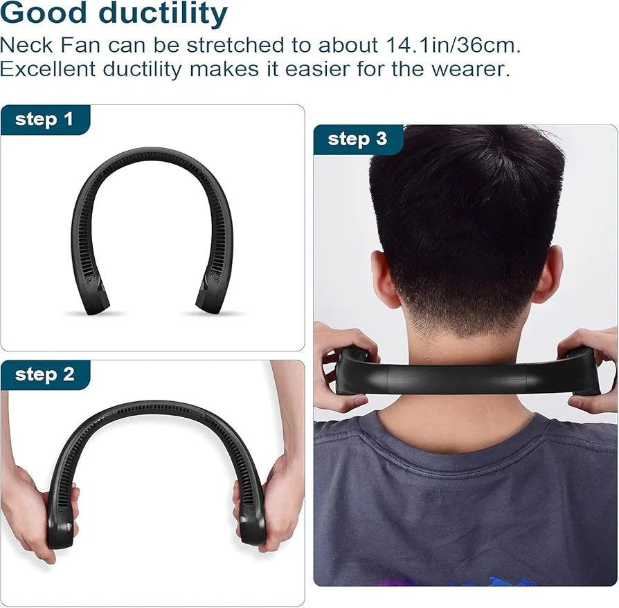Portable Bladeless Hanging Rechargeable Neck Fan